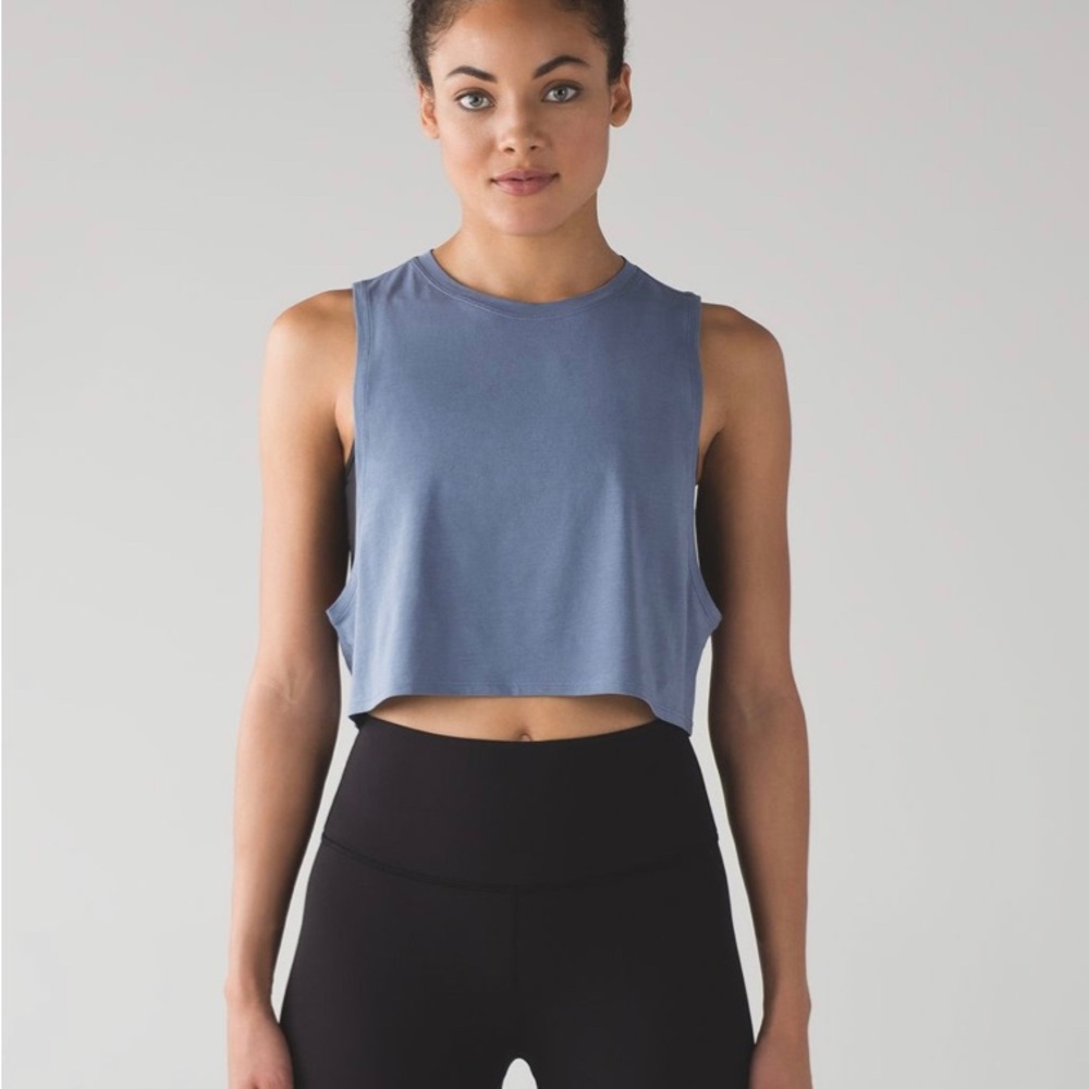 COPY - Lululemon Muscle Love Crop Tank Blue Size 2